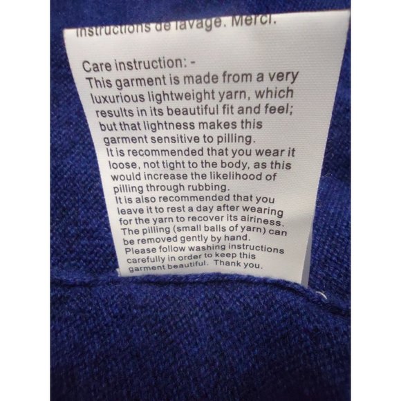 Magaschoni Cashmere Ruffled Blue Cardigan Sweater - Picture 13 of 16